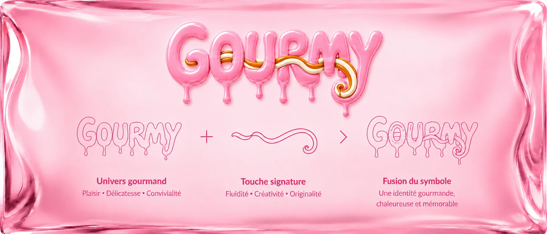 Gourmy — recherche et construction du logotype